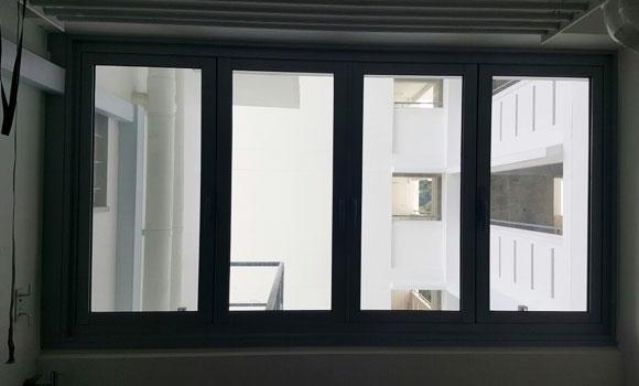 Powder coated window frames