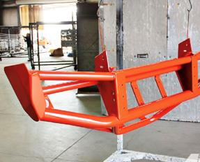 Bumpers finished with powder coating