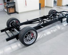 Chassis finished with powder coating