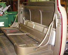 Truck Seat Frames finished with powder coating